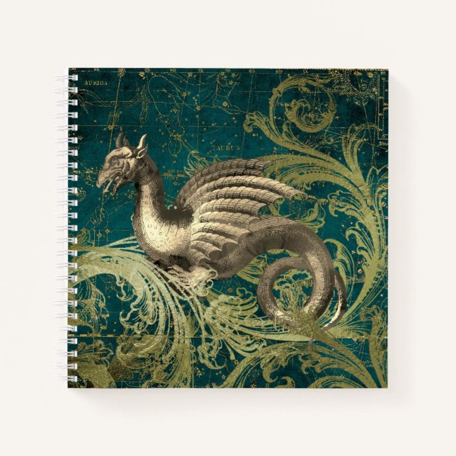 Mystic Dragon & Star Map Notebook (Front)