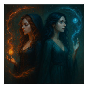 Mystic Duality Glossy Poster