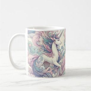 Mystic Elegance: Pastel Kirin Whispers Coffee Mug