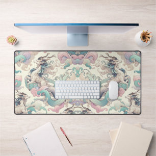 Mystic Elegance: Pastel Kirin Whispers Desk Mat