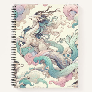 Mystic Elegance: Pastel Kirin Whispers Notebook