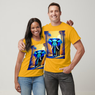 Mystic Elephant: Sunset Forest Journey T-Shirt