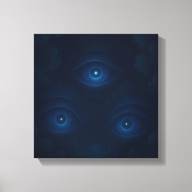 Mystic Energy Eyes Canvas Wall Art (Front)