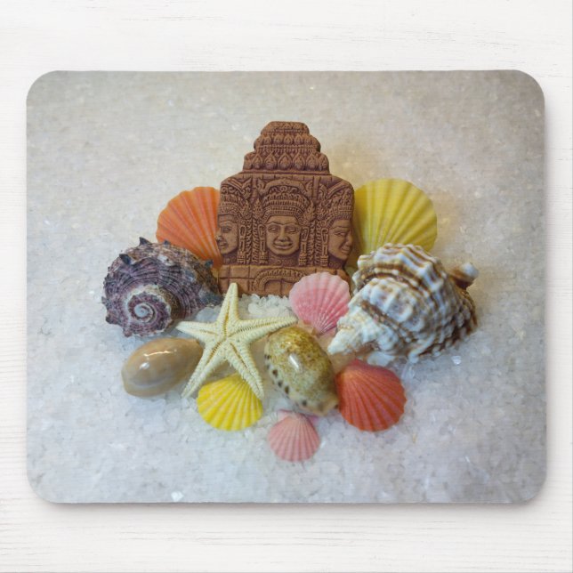 Mystic Energy Seashells and Starfish Mausepad Mouse Mat (Front)