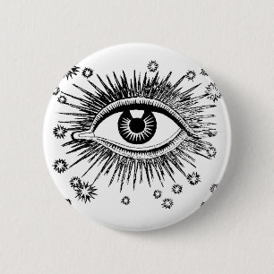 Mystic Eye Sees All 6 Cm Round Badge