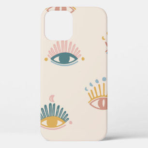 Mystic eyes seamless pattern,mystical background,m iPhone 12 case