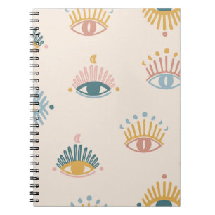 Mystic eyes seamless pattern,mystical background,m notebook