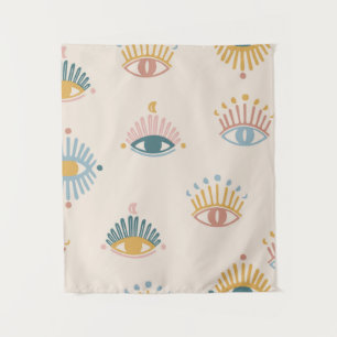 Mystic eyes seamless pattern,mystical background,m tapestry