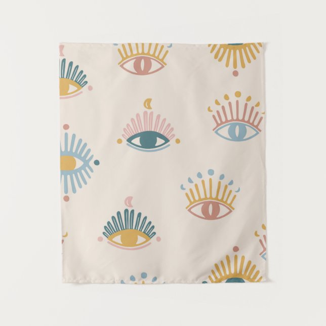 Mystic eyes seamless pattern,mystical background,m tapestry (Front)