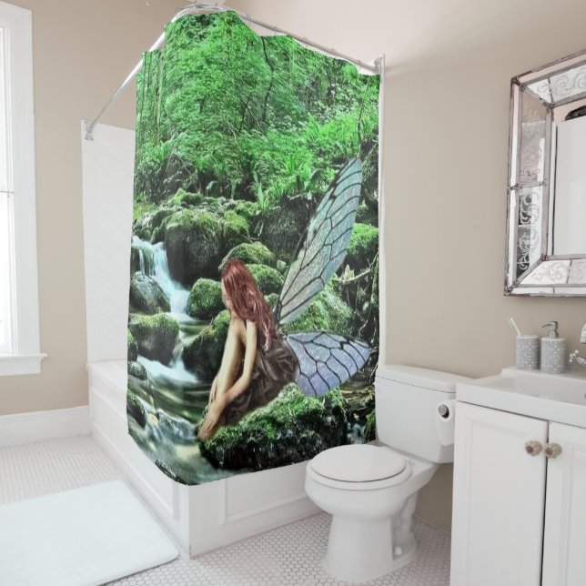 Mystic Fairy Forest Shower Curtain (In Situ)