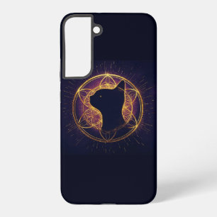 Mystic Feline Within the Sacred Circle Samsung Galaxy Case