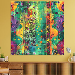 Mystic Flow – Psychedelic Abstract Energy Art Canvas Print