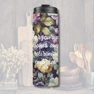 Mystic Flowers Custom Retirement Gifts for Her Mom Thermal Tumbler