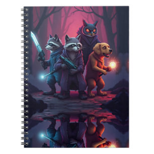 Mystic Forest Animal Warrior Art Notebook