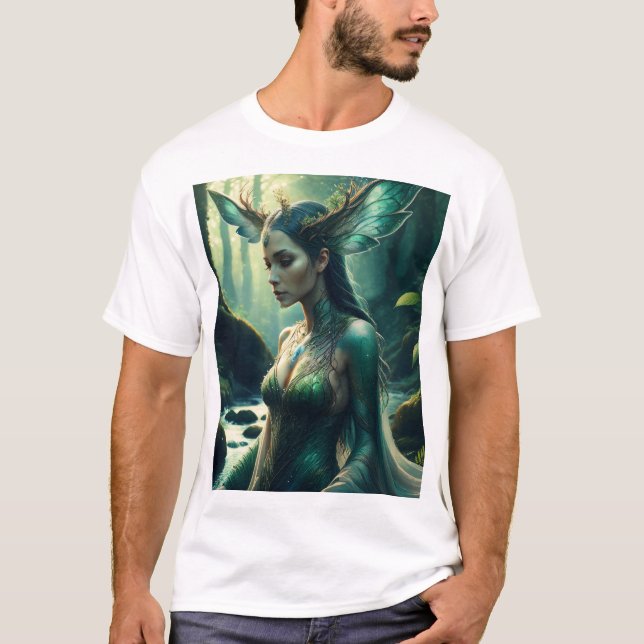 Mystic Forest Guardian – Enchanted Streamlight T-Shirt (Front)