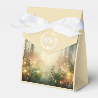 Mystic Forest Meadow Magic Monogram Wedding  Favour Box
