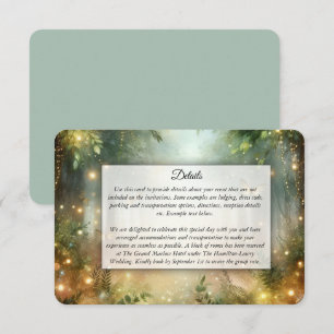 Mystic Forest Meadow Magic Wedding Enclosure Card