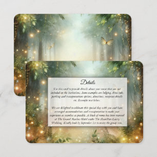 Mystic Forest Meadow Magic Wedding Enclosure Card