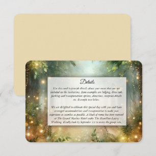 Mystic Forest Meadow Magic Wedding Enclosure Card