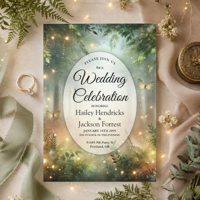 Mystic Forest Meadow Magic Wedding Invitation (Creator Uploaded)
