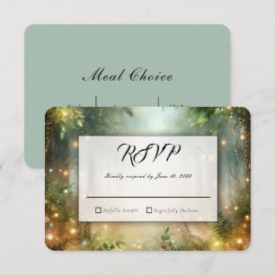 Mystic Forest Meadow Magic Wedding RSVP Card