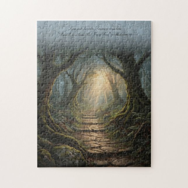 Mystic Forest Path Spiritual Jigsaw Puzzle (Vertical)