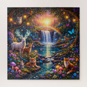 Mystic Forest Waterfall Puzzle