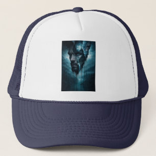 Mystic Forest Within – Surreal Male Portrait  Trucker Hat