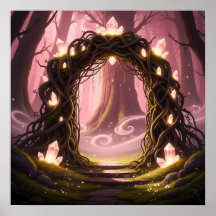 Mystic Gate of Enchanted Forest Light