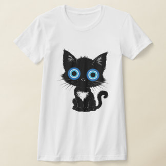 Mystic Gaze  Black Cat Evil Eye T-Shirt