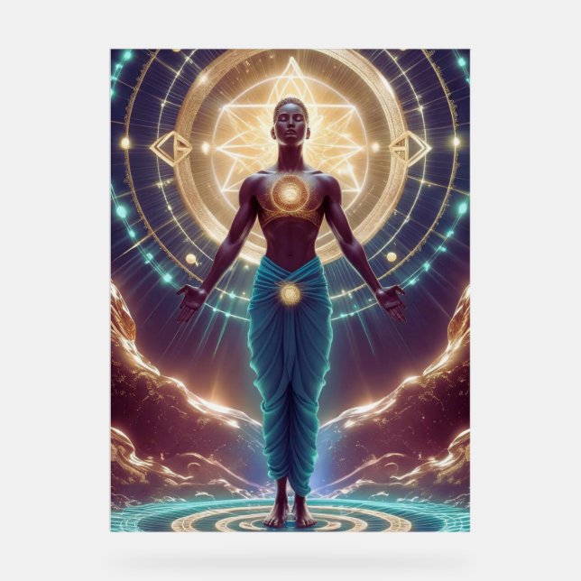 Mystic Geometry – Radiance of the Soul Acrylic Sign (Front)