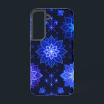 Mystic Glow Blue Purple Phone Case<br><div class="desc">Protect your Samsung Galaxy S22 in enchanting style with this Tough Phone Case. Featuring a captivating seamless pattern of glowing blue and purple floral and abstract motifs against a deep dark background. The intricate design resembles mystical snowflakes or celestial ornaments, radiating a luminous, ethereal light that seems to pulse with...</div>
