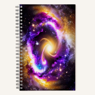 Mystic Gold Purple Twisted Universe Fun Landscape Notebook