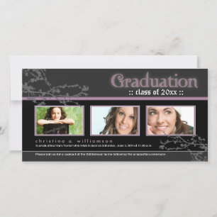 Mystic Goth Graduation Announcement (purple)