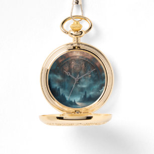 Mystic Gothic Steampunk Art - Blue Copper Patina Watch