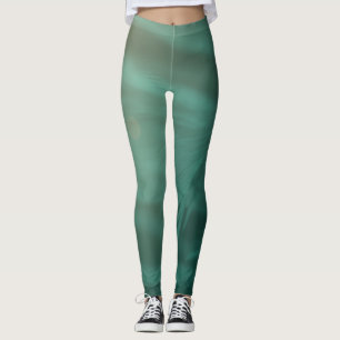 mystic green shades of leaves and plants leggings
