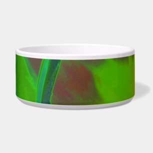 Mystic Green Tulip Dog Bowl
