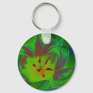 Mystic Green Tulip Keychain
