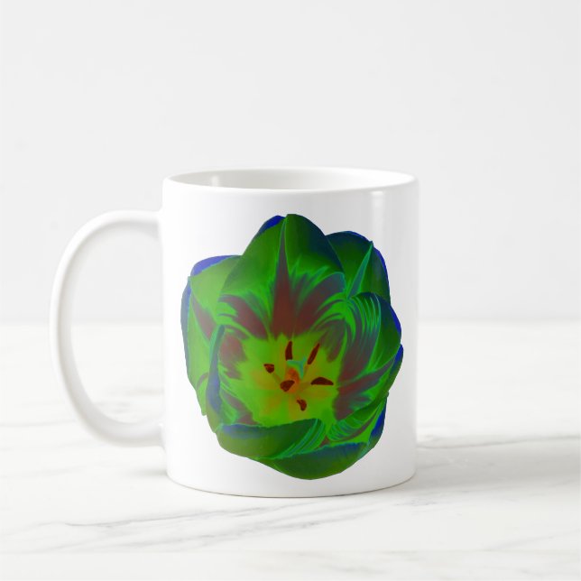 Mystic Green Tulip Mug (Left)