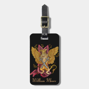 Mystic Gryphon with swords Luggage Tag