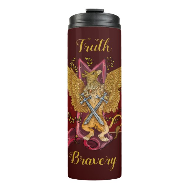 Mystic Gryphon with Swords Thermal Tumbler (Front)