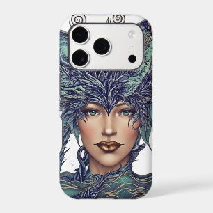 Mystic Guardian: Ethereal Portrait with Cosmic Det