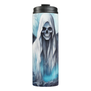 Mystic Halloween Ghost Gothic Watercolor Art Thermal Tumbler