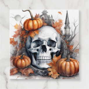 Mystic Halloween Gothic Skull Art - Enchanting Favour Tags