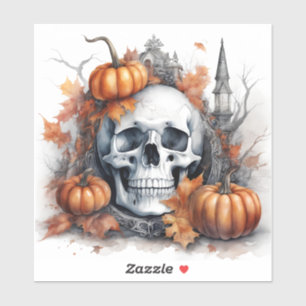 Mystic Halloween Gothic Skull Art  Mystical