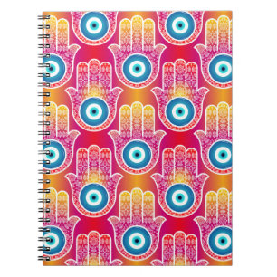 Mystic hamsa: ornate seamless design. notebook