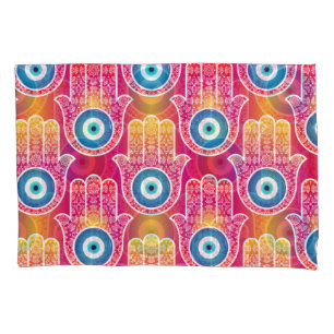 Mystic hamsa: ornate seamless design. pillowcase