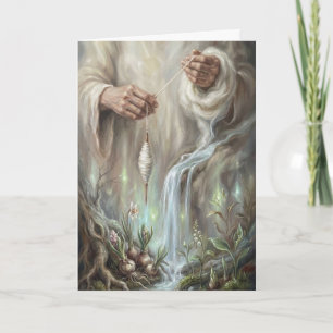 Mystic Hands Spinning Spring Water Roots Fantasy A Card