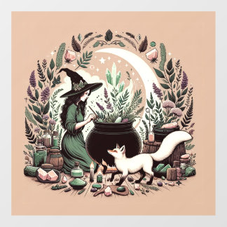 Mystic Herbalist: The Art of Witchcraft and Healin Window Cling