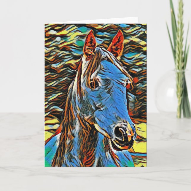 Mystic Horse Blank Greeting Card (Front)